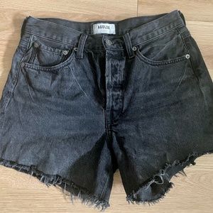 Agolde Parker Long Shorts sz 25 in Faded Black